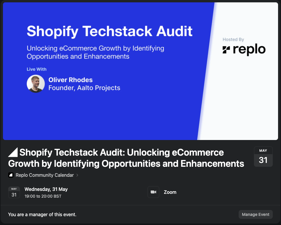 Shopify Tech Stack Audit LIVE w/Replo